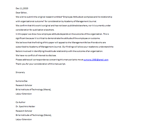 cover letter for paper submission template